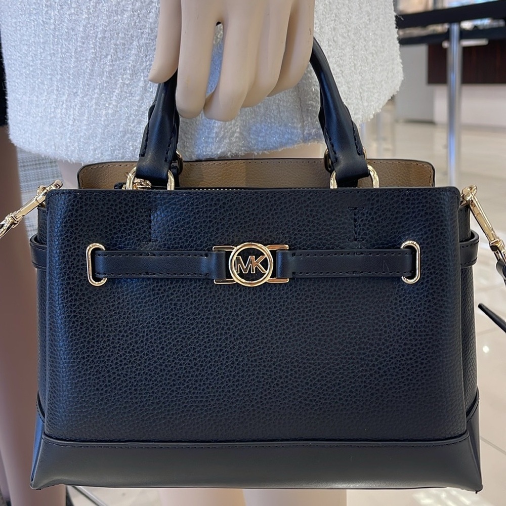 Michael Kors Reed Small Satchel Crossbody Center Zip Bag
Color: Black 
NWT